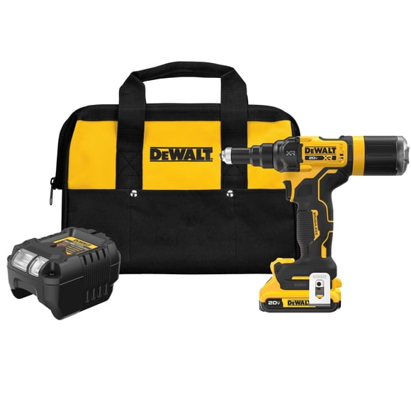 Remachadora inalámbrica DEWALT 20V MAX XR DCF403D1 con batería
