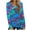 #0045-Blue, variant on Uootdi Long Sleeve Shirts for Women Fall Fashion V Neck Floral Print Basic T Shirt Loose Casual Gift Blouse Stretchy Tunic