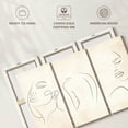 thumbnail image 6 of Elephant Stock One Line Woman Wall Art - Horizontal Multi Panel Canvas - Living Room Wall Decor - People Multi Panel - Beige And White Decor - 38" x 24", 6 of 8