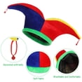 thumbnail image 5 of sombreros de payaso divertidos con cascabeles, accesorios para disfraz de cosplay de payaso., 5 of 5