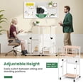thumbnail image 6 of Costway Adjustable Standing Desk with Footrest Mesh Panel Lockable Wheels Sit Home Office, 6 of 10