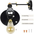 thumbnail image 3 of Oumilen SWING ARM Bedroom, Bedside Reading Wall Sconce, Brass & Black, 3 of 9