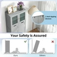 thumbnail image 5 of Topbuy Tall Bathroom Storage Cabinet Freestanding Floor Cabinet w/2 Double Door Cabinet& 2 Drawers 3-position Adjustable Shelves, 5 of 8