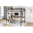 thumbnail image 4 of Loft Bed With Desk And Shelf , Space Saving Design,Twin, 4 of 9