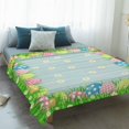 thumbnail image 4 of Green Easter Blanket Soft Cozy Warm Throw Blanket for Couch, Plush Fuzzy Flannel Fleece Blankets for Sofa, Spring Floral Eggs Elegant Pastoral Wooden Bed Blankets Lightweight Gifts for Women, 50"x60", 4 of 9
