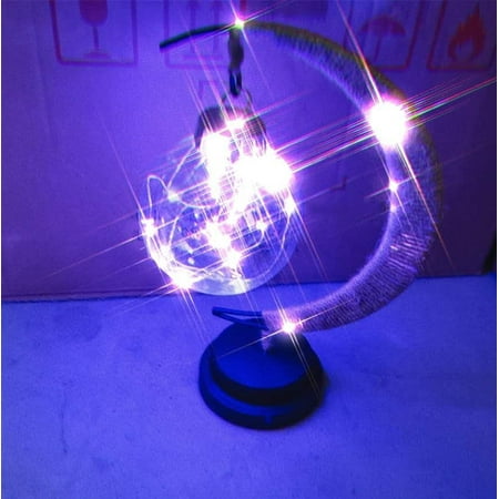 

LED moon ball shape lamp girl heart wishing ball Purple Battery