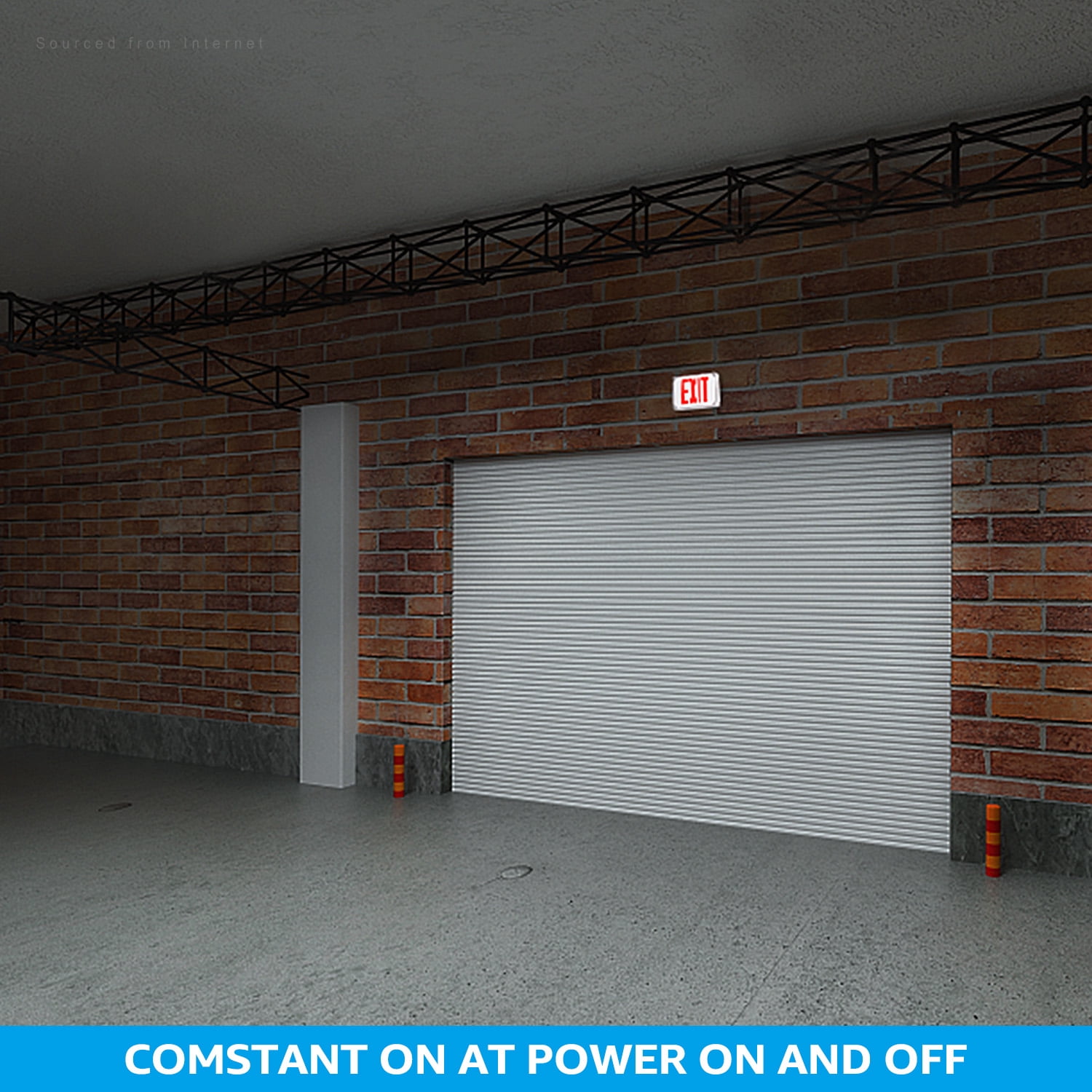 8 Pack LED Exit Sign with Battery Backup, UL Listed, Weatherproof Emergency Exit Light, AC 120/277V