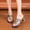 Blue, variant on Women's Crystal Cutout Block Heel Slides, Sparkly Rhinestone Mules with Colorful Gem Accents, Retro-Inspired Heeled Sandals for Special Occasions, Prom Blue 5.5(36)