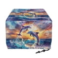 thumbnail image 2 of HELLHERO Ocean Dolphin Print Toaster Cover Fits for 4 Slice, Adjustable Bread Machine Dust Cover, Polyester Waterproof Anti Scratches Toaster Protector（12.4"x10.6"x8.2"), 2 of 8