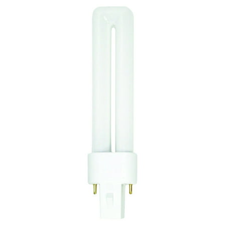 Luxrite LR20255 (10-Pack) CF7DS/835 7-Watt Single Tube Compact Fluorescent Light Bulb, Natural White 3500K, 400 Lumens, G23 Bi-Pin