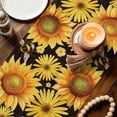 thumbnail image 3 of Sunflower Table Runner 70 Inches, Yellow Floral Elegant Pastoral Flowers Watercolor Bed Runner Dresser Scarves Tabletop for Indoor Outdoor Parties/Ceremony/Banquet, 13" x 70", 3 of 8