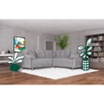 thumbnail image 1 of Sala Esquinera de Velvet Gris Claro Makora Modelo Elton, 1 of 8