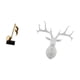 thumbnail image 5 of Figura decorativa de escritorio con forma de cabeza de ciervo y , de resina. Diseño minimalista y creativo, ideal para decorar estanter, 5 of 8