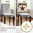 thumbnail image 5 of Farmhouse American Country Star Berries Vintage Wood Grain Chair Covers Set of 6 Chair Back Covers Stretch Removable Washable Chairs Slipcovers Chair Protector for Dining Room Kitchen Party Decor, 5 of 5