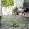 thumbnail image 6 of Addison Rugs Chantille Indoor/Outdoor Transitional Watercolors Green Washable Round Rug, 8' x 8', 6 of 6