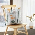 thumbnail image 5 of LALILO Throw Pillow Covers Forest With Cute Fox Bear Bunny Elk Hedgehog Birds Mushrooms And Trees Cartoon Woodland Set of 2 Square 18 x 18 Inch Pillowcase, 5 of 5