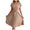 Light Brown, variant on Fashion Women's Summer Round Neck Casual Printed Pullover Dress with Floral Pattern and Flowy Skirt for Easy Wear,Pink S
