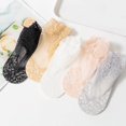 thumbnail image 2 of Transparent Lace Socks Women Floral Invisible Summer Socks Breathable Lady Girl Thin Short Socks for Women Low Cut Crew sox, 2 of 5