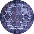 thumbnail image 1 of Ahgly Company Indoor Round Persian Blue Traditional Area Rugs, 5' Round, 1 of 4