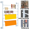 thumbnail image 2 of Gtouse 7 Tier Ribbon Storage Rack, Metal Wall Mounted Ribbon Organizer, Wire Spool Rack Organizer, White Scarf Rack, 2 of 12