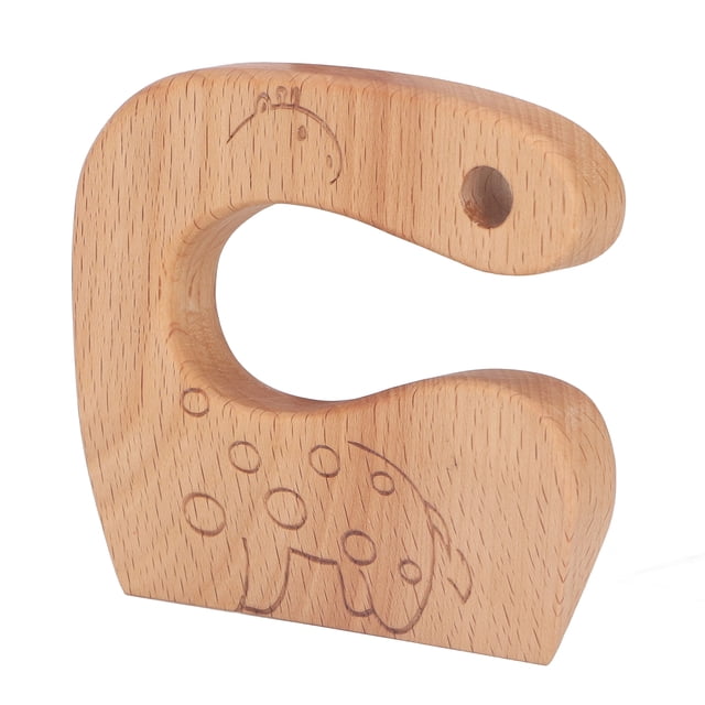 Wooden Kids Cutter, Animal Pattern Compact Size Safe Children Cooking Chopper Ergonomic Design for 2-8 Years Old for Daily Entertainment Dinosaur,Giraffe,Elephant