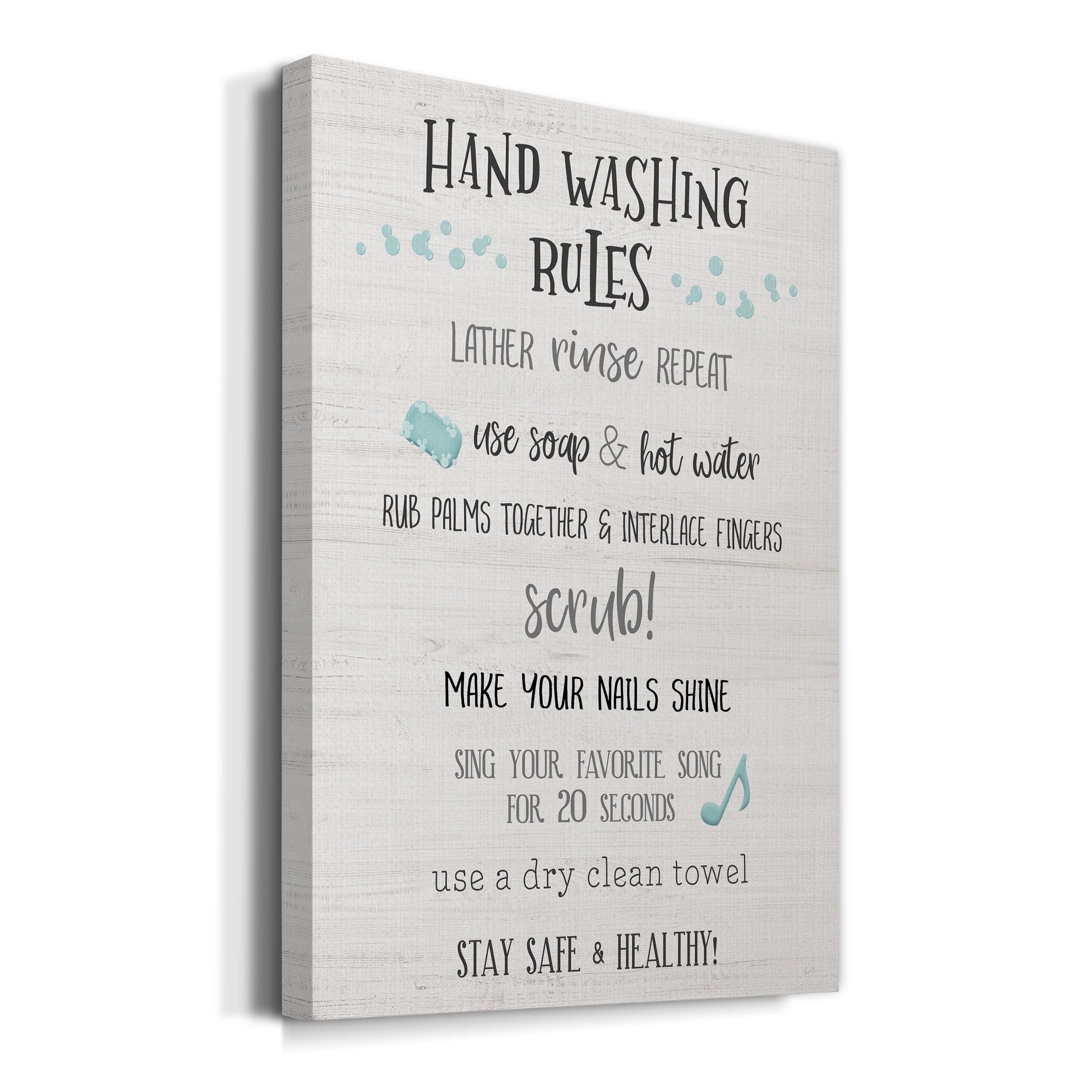 Stay Safe Rules Premium Gallery Wrapped Canvas - Ready to Hang - 8 x 12