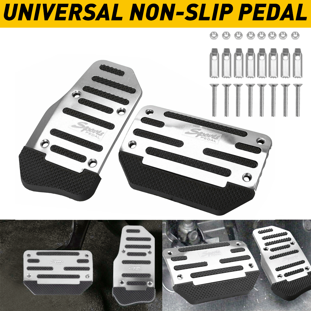 [1 Pair] Universal Nonslip Pedal, Durable Aluminum Brake Throttle Gas