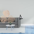 thumbnail image 2 of Placa de pared con hojas de palma, decoración de pared de madera con hojas de palma, escultura abstracta de pensador, figura de escritorio, adorno de, 2 of 8