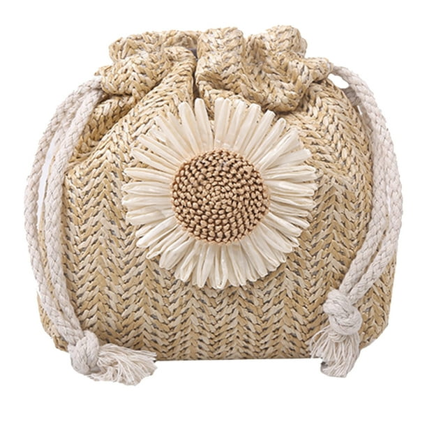 1pc Bolso de cubo de tejido de dibujos animados Bolso de hombro decorativo Bolso bandolera portátil de moda para mujeres y niñas
