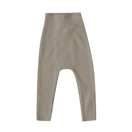 

Baby Girls Boys Solid Color Ribbed Cotton Summer Autumn Long Pants Cute Fashion Child Clothes