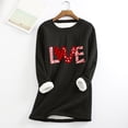 thumbnail image 2 of LYXSSBYX Winter Long Sleeve Shirts for Women Plus Size Women's Fall/winter Oversized Valentine's Day Printed Top With Thickened And Plush Insulation And A Snug Base Shirt, 2 of 3