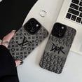 thumbnail image 2 of Suede lv Nombre Grande Funda Para Teléfono iPhone 14 13 12 11 pro max Dior 14plus Resistente A Los Golpes Gao Jiahui unisex, 2 of 2
