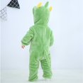 thumbnail image 5 of SILVERCELL 0-3T Baby Boys Girls Cartoon Flannel Hooded Bodysuit Playsuit One-Piece Romper Jumpsuit Homewear Outfits, 5 of 7