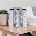 thumbnail image 4 of DecMode 4"W, 12"H Geometric Silver Ceramic Vase with Varying Patterns, Set of 3, 4 of 15