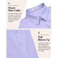 thumbnail image 6 of Zeagoo Cotton Button Down Shirt Women 3/4 Sleeve Stretch Button Up Shirts Collared Fitted Blouse, 6 of 6