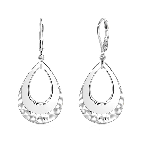 Pendientes ALEXCRAFT de plata esterlina con forma de lágrima y colgantes de 4,5 cm