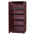 thumbnail image 3 of Better Home Products Harmony 2-Door Armoire Wardrobe with Mirror - Tall Storage Cabinet-Color:Mahogany, 3 of 3