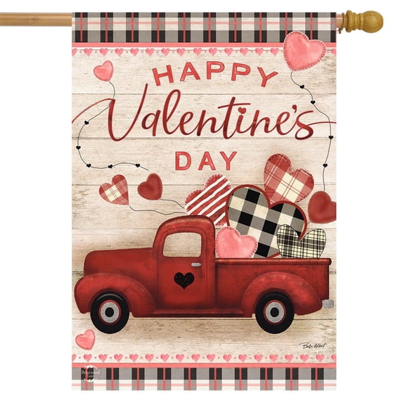 Briarwood Lane Valentine's Love Pickup Primitive House Flag