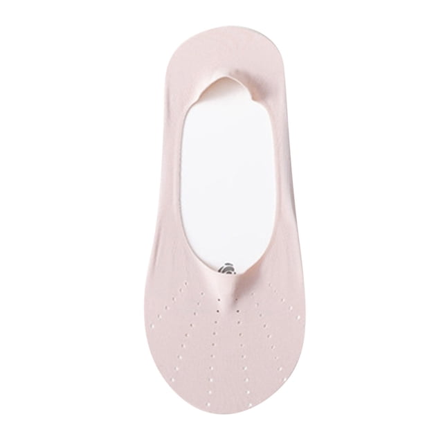 PEASKJP No Show Socks Womens Cotton Invisible Non Slip Socks, Pink One Size