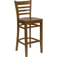 thumbnail image 2 of Home Square 29.5" Ladder Back Bar Stool in Cherry - Set of 3, 2 of 7