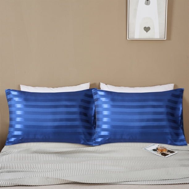 Funda de almohada de satén de seda con emulación de piezas, cómoda funda de almohada para cama, fundas de almohada de belleza capilar, funda de almohada de seda