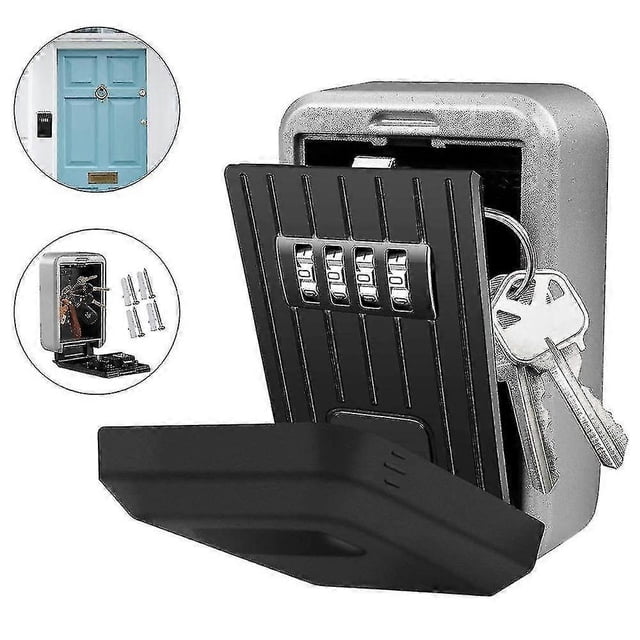 26-27 Wall Mounted Key Safe Box Mini Storage Key Storage Lock Box Waterproof Cover