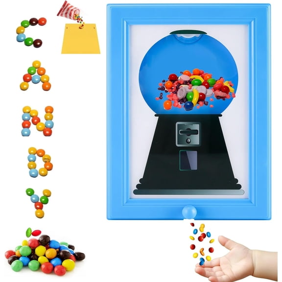 Candy Dispenser Picture Frame, Wall Mounted Candy Dispenser for Candies, Nuts, Dog & Cat Treats, Fast Distribution Photo Frame, Creative Gift for Birthday, Holiday