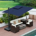 thumbnail image 4 of Mondawe 10x10Ft Outdoor Rectangular Cantilever Umbrella Large Offset Umbrella Heavy Duty Sun Umbrella for Garden Deck Pool Patio,Included Fillable Base and LED Lights-Navy, 4 of 13