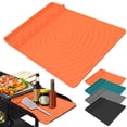 thumbnail image 7 of Heat Resistant Non-Slip Griddle Tools Mat,Silicone Grill Mat for Utensils,BBQ Spatula and Utensil Holder with Drip Pad,Silicone Grill Mat Compatible with Griddle for Outdoor Kitchen Counter,Orange, 7 of 7