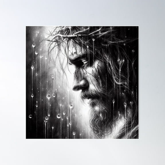 Jesus Christ Inspiration Poster Wall Art, Modern Wall Decor For Living Room Bedroom, 30x30 UNFRAMED