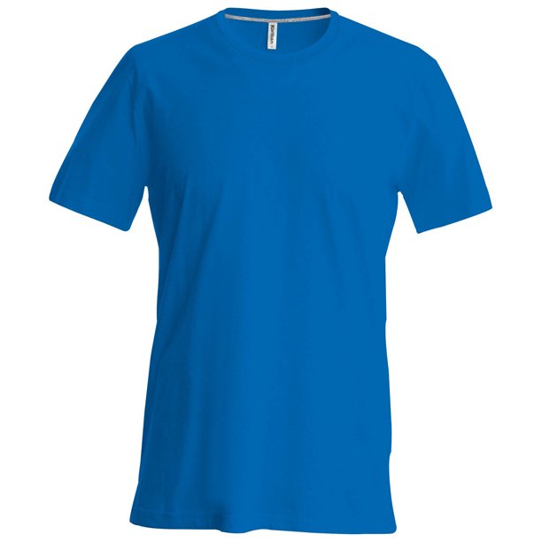 Kariban - Camiseta Básica entallada con cuello redondo de manga corta - 100% algodón primera extra suave (Azul eléctrico)
