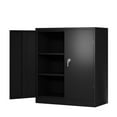 thumbnail image 5 of Locking Metal Storage Cabinet 41.6×36×18in with 2 Adjustable Shelves 2 Doors for Home Office Pantry Garage Shop, 5 of 8