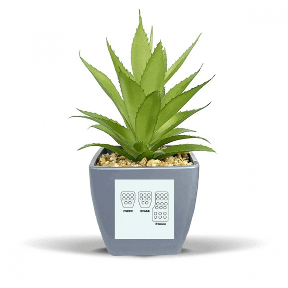 Clutch Brake Accelerator Pedal Fake Pineapple Flower Pot Vase Mini Decor