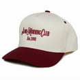 thumbnail image 2 of Funky Junque Two Tone Vintage Snapback Trucker Hat - Slow Morning Club - Burgundy/Beige, 2 of 6
